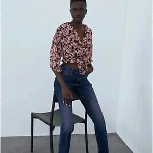 Zara floral print blouse Medium 3666/175